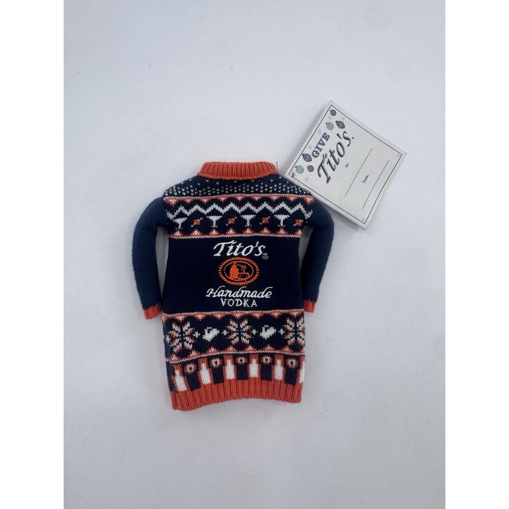 Titos Handmade Vodka Mini Ugly Christmas Sweater Bottle Cover Collectible Koozie